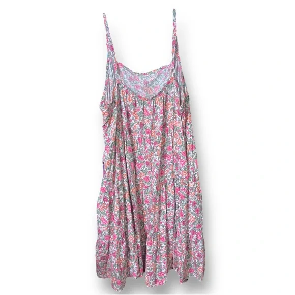 Old Navy Floral Square Neck Tiered Babydoll Dress - Picture 2 of 5